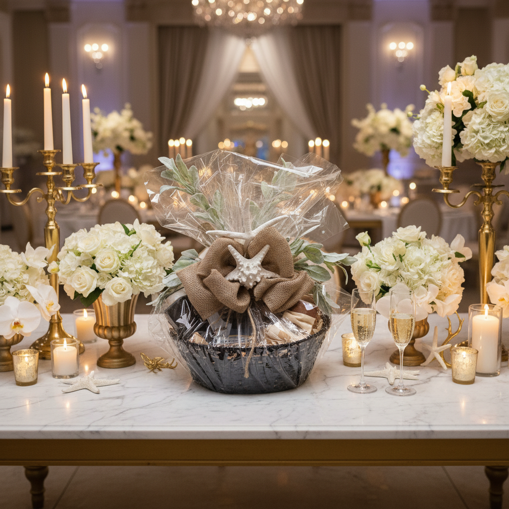 Weddings & Anniversaries Basket - Burlap