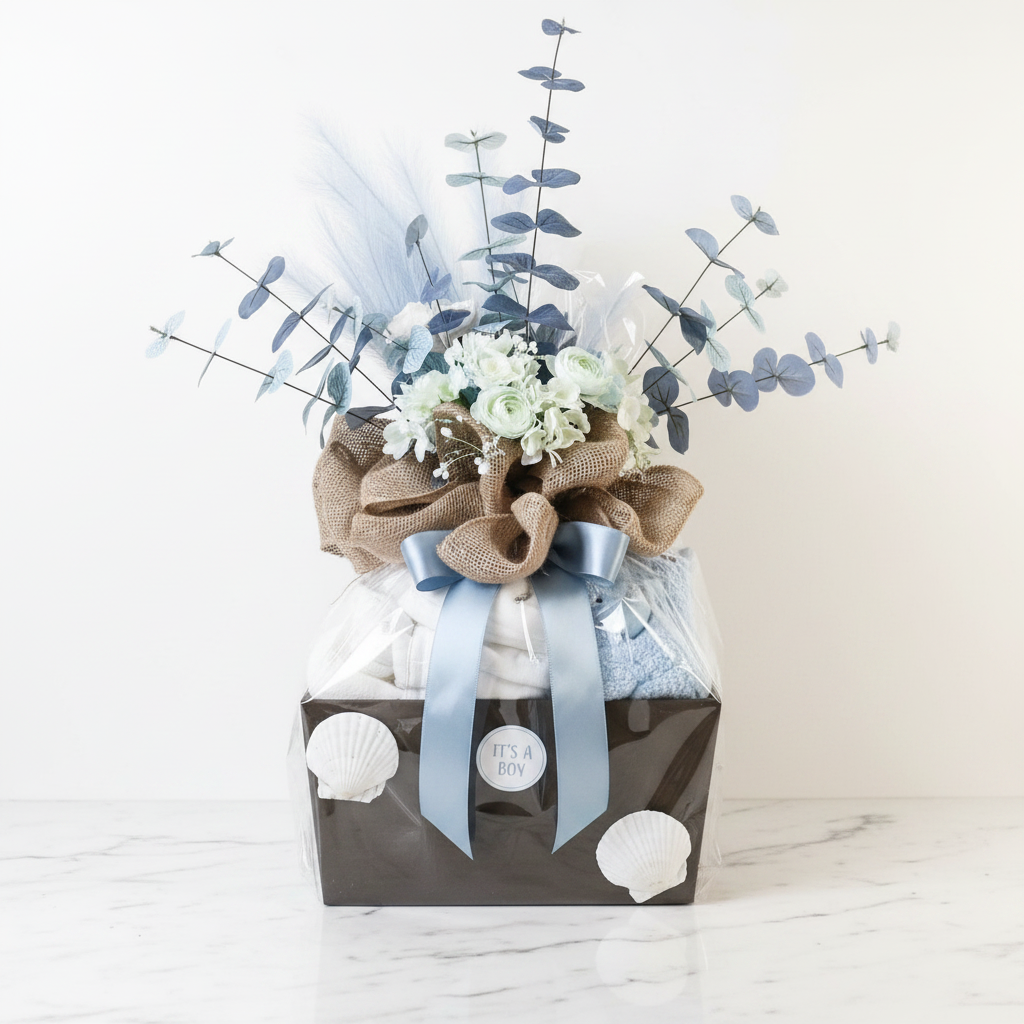 Baby Shower Luxury Basket - Blue Boy