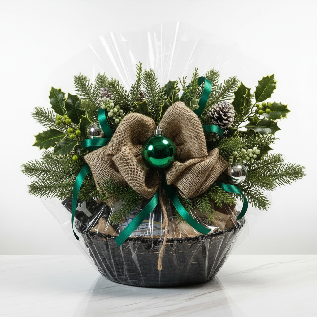 Christmas Basket - Green Ornament
