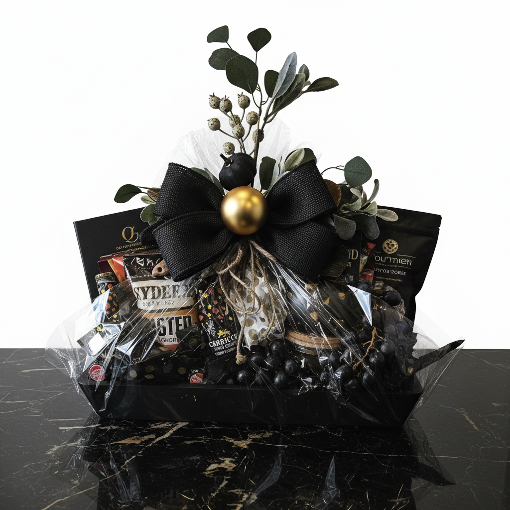 Corporate Gifting Basket - Black & Gold
