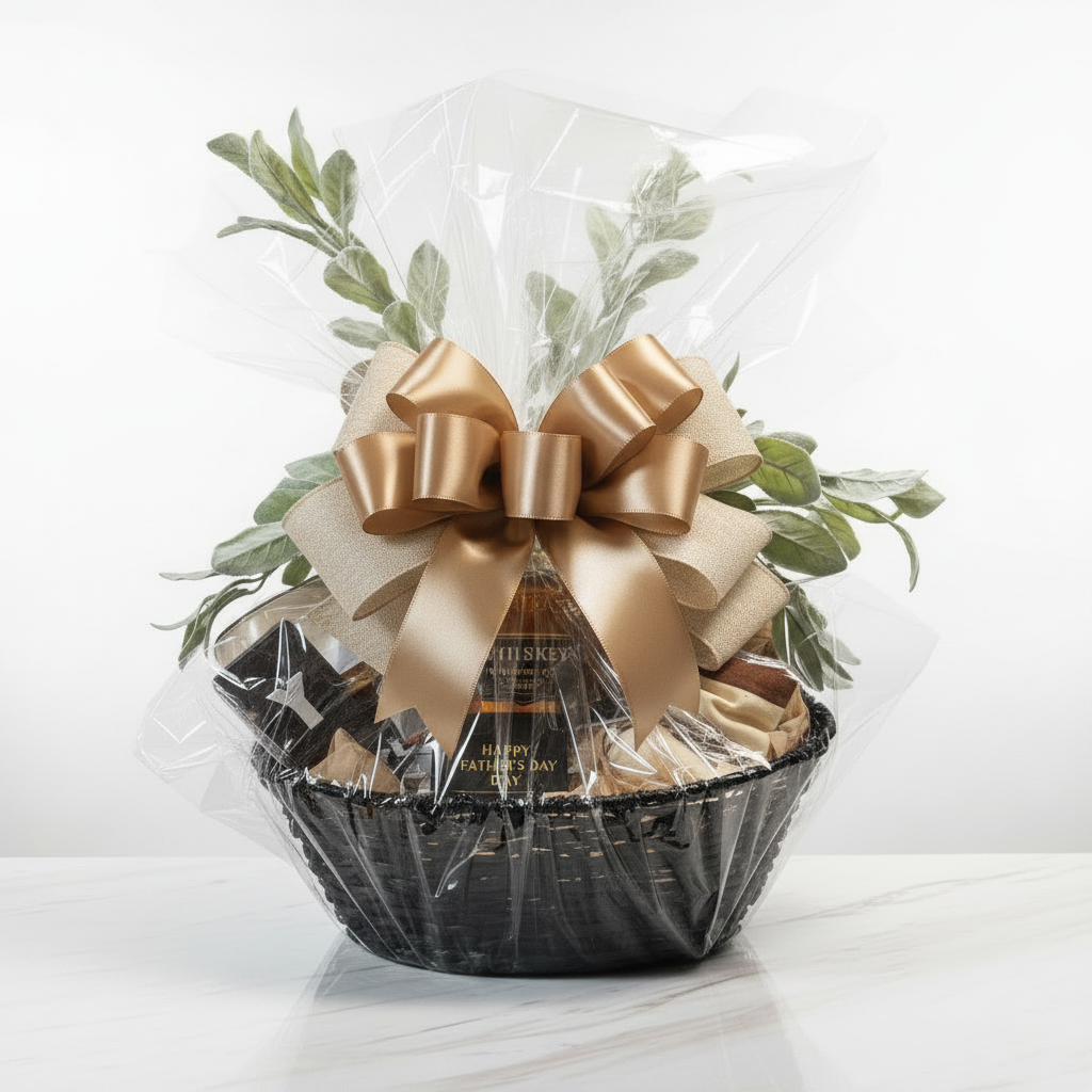 Father's Day Men's Prestige Basket - Beige & Gold