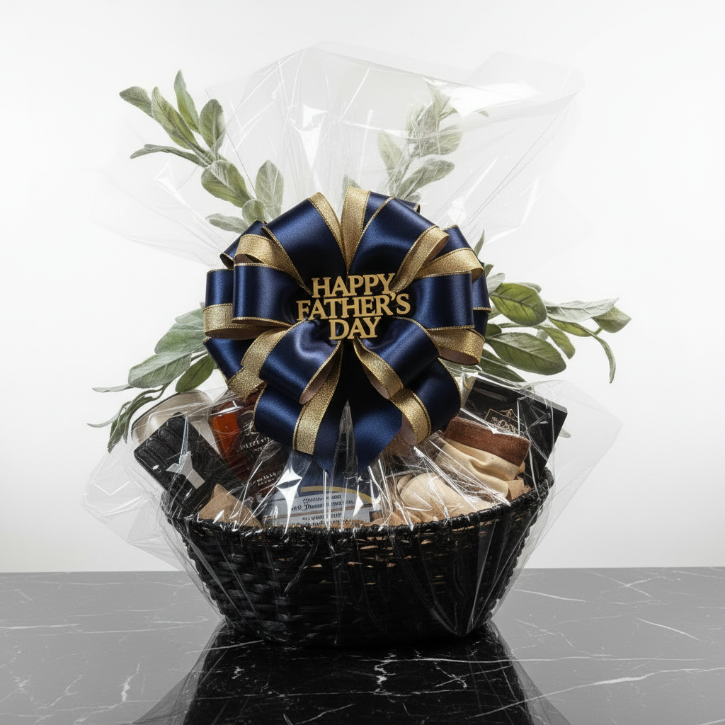 Father's Day Men's Prestige Basket - Black Blue Gold