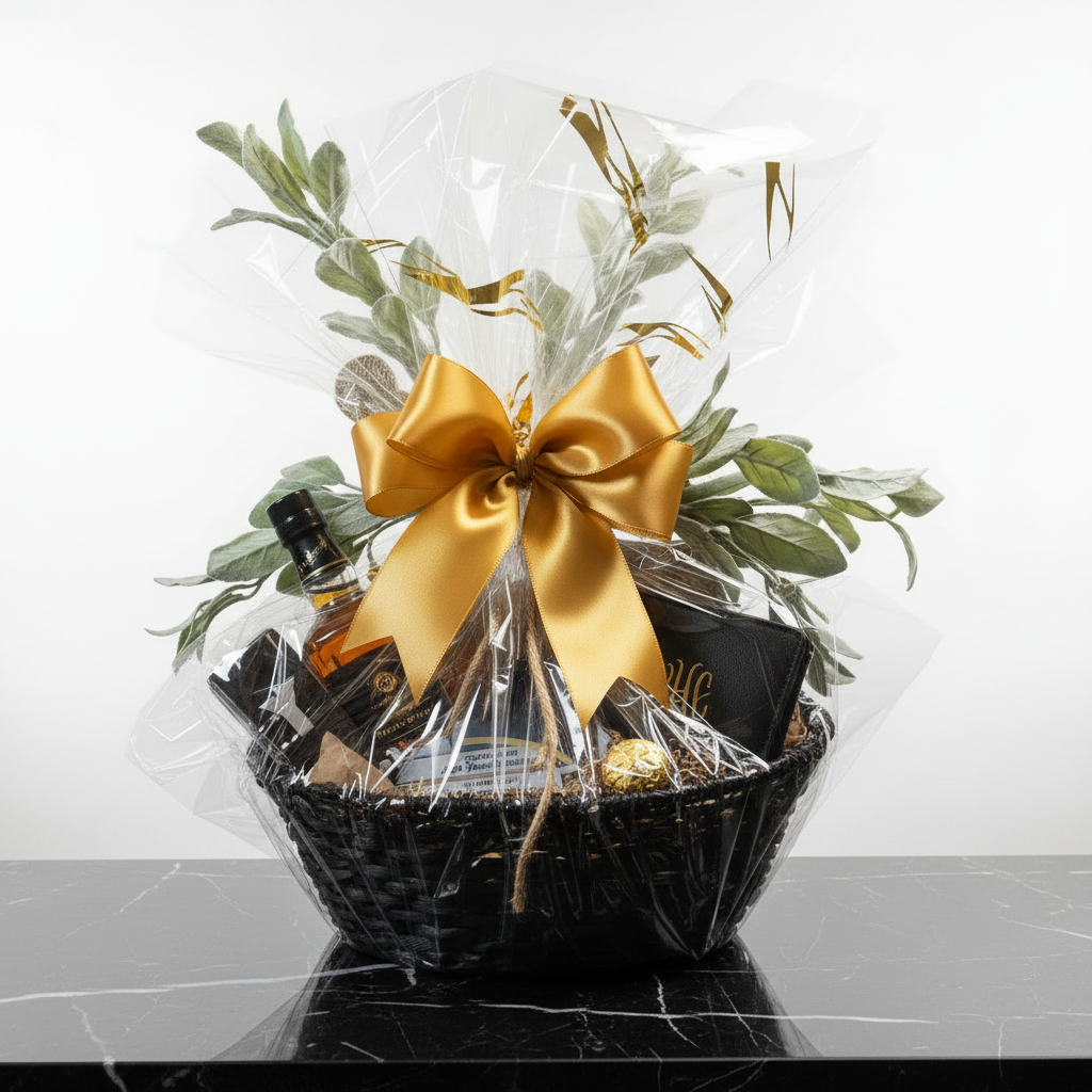 Father's Day Men's Prestige Basket - Gold & Black
