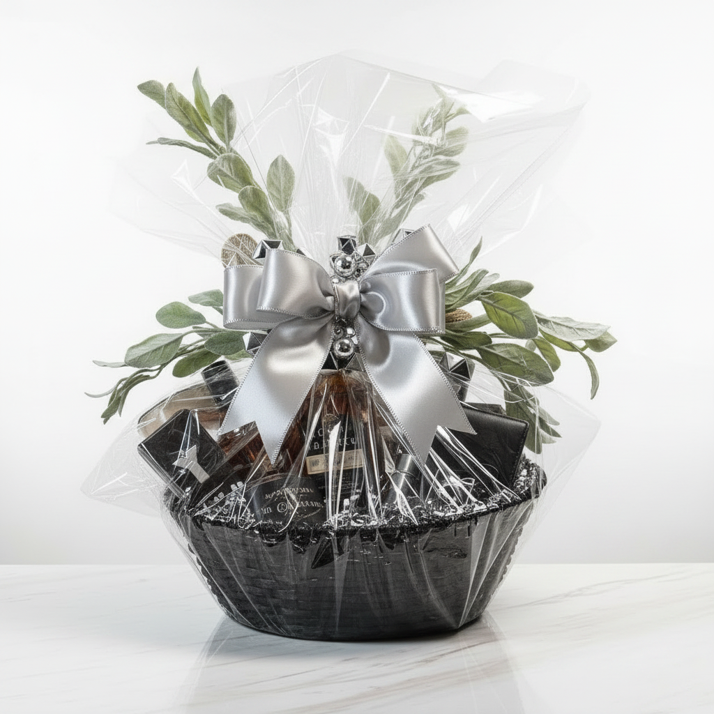 Father's Day Men's Prestige Basket - Silver & Black